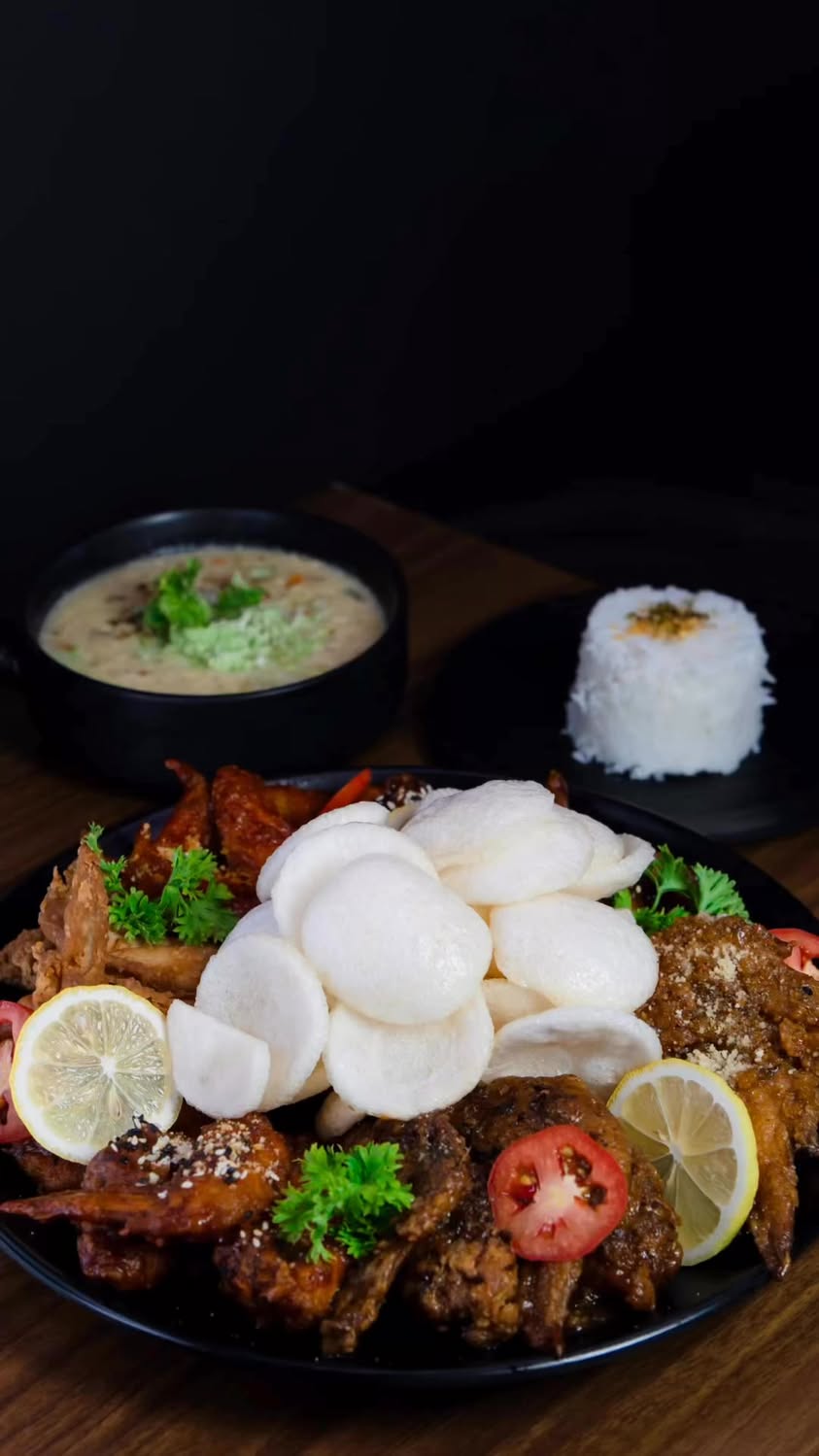 Mulat Cafe BBQ platter spread